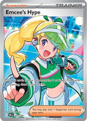 Emcee's Hype - 220/182 220 - SV10 Destined Rivals Holofoil - Poke-Collect
