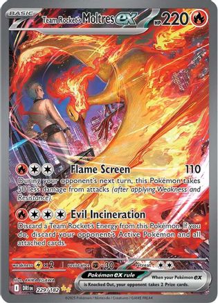 Team Rocket's Moltres ex - 229/182 229 - SV10 Destined Rivals Holofoil - Poke-Collect