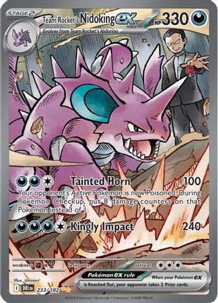 Team Rocket's Nidoking ex - 233/182 233 - SV10 Destined Rivals Holofoil - Poke-Collect