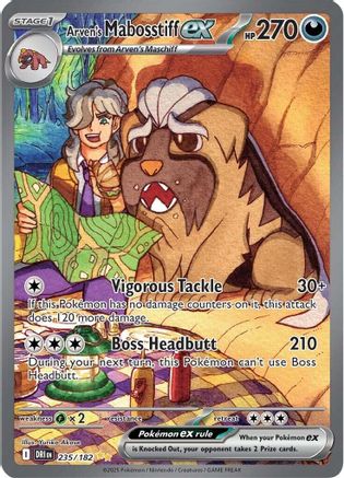 Arven's Mabosstiff ex - 235/182 235 - SV10 Destined Rivals Holofoil - Poke-Collect