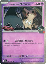 Team Rocket's Mimikyu (Prerelease) 87 - Miscellaneous Cards & Products Holofoil - Poke-Collect