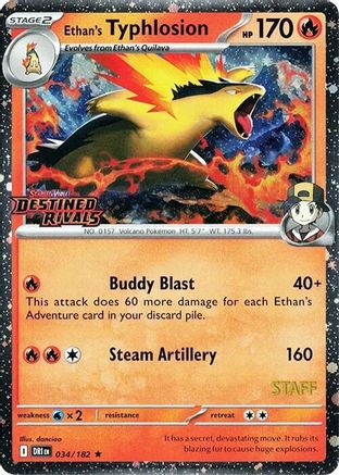 Ethan's Typhlosion (Prerelease) [Staff] 34 - Miscellaneous Cards & Products Holofoil - Poke-Collect