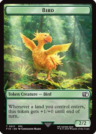 Bird (0017) // Wizard (0015) Double-Sided Token (FIN-17 // 15) - FINAL FANTASY Foil - Poke-Collect