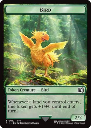 Bird (0017) // Wizard (0015) Double-Sided Token (FIN-17 // 15) - FINAL FANTASY Foil - Poke-Collect