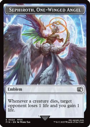 Emblem - Sephiroth, One-Winged Angel // Robot Warrior Double-Sided Token (FIN-24 // 12) - FINAL FANTASY Foil - Poke-Collect
