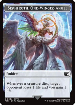 Emblem - Sephiroth, One-Winged Angel // Robot Warrior Double-Sided Token (FIN-24 // 12) - FINAL FANTASY Foil - Poke-Collect