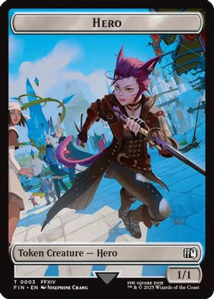 Hero (0003) // Knight Double-Sided Token (FIN-3 // 10) - FINAL FANTASY Foil - Poke-Collect