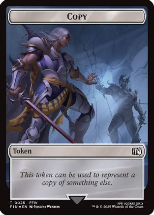 Copy (0025) // Moogle (0034) Double-Sided Token (Surge Foil) (FIN-25 // 34) - FINAL FANTASY Foil - Poke-Collect