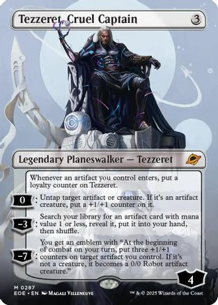 Tezzeret, Cruel Captain (Borderless) (EOE-287) - Edge of Eternities Foil - Poke-Collect