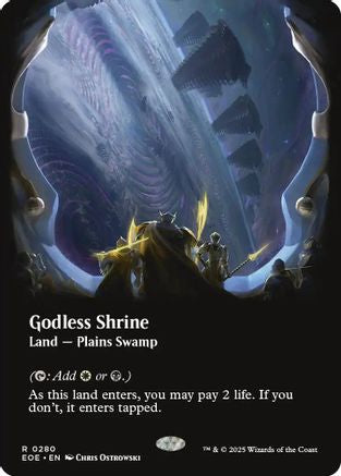 Godless Shrine (Borderless) (EOE-280) - Edge of Eternities - Poke-Collect
