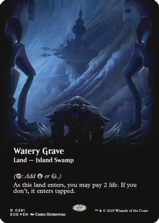 Watery Grave (Borderless) (Galaxy Foil) (EOE-381) - Edge of Eternities Foil - Poke-Collect