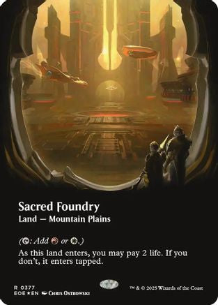Sacred Foundry (Borderless) (Galaxy Foil) (EOE-377) - Edge of Eternities Foil - Poke-Collect