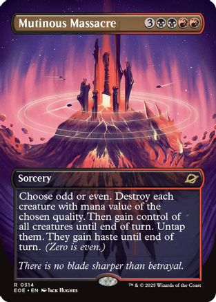 Mutinous Massacre (Borderless) (EOE-314) - Edge of Eternities Foil - Poke-Collect