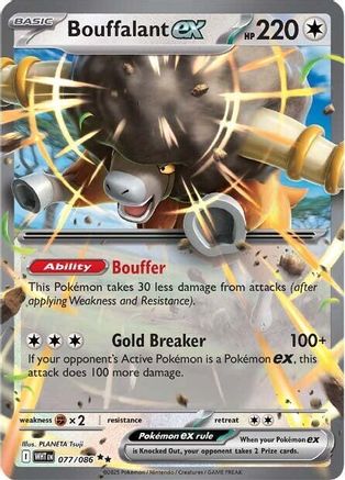 Bouffalant ex 77 - SV White Flare Holofoil - Poke-Collect