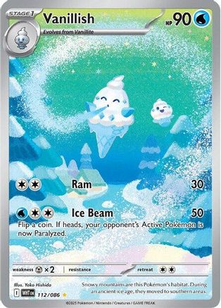 Vanillish - 112/086 112 - SV White Flare Holofoil - Poke-Collect