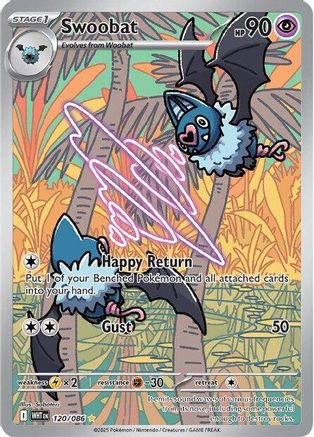 Swoobat - 120/086 120 - SV White Flare Holofoil - Poke-Collect