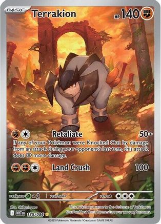 Terrakion - 135/086 135 - SV White Flare Holofoil - Poke-Collect