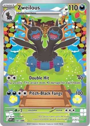 Zweilous - 147/086 147 - SV White Flare Holofoil - Poke-Collect