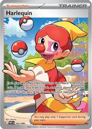 Harlequin - 163/086 163 - SV White Flare Holofoil - Poke-Collect