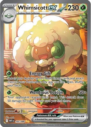 Whimsicott ex - 165/086 165 - SV White Flare Holofoil - Poke-Collect