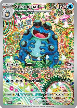 Seismitoad - 105/086 105 - SV Black Bolt Holofoil - Poke-Collect