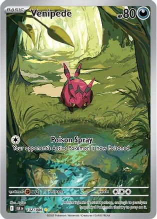 Venipede - 132/086 132 - SV Black Bolt Holofoil - Poke-Collect