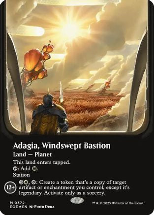 Adagia, Windswept Bastion (Borderless) (Galaxy Foil) (EOE-372) - Edge of Eternities Foil - Poke-Collect