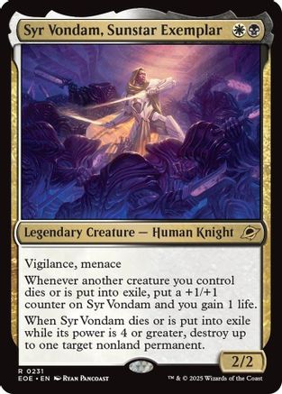 Syr Vondam, Sunstar Exemplar (EOE-231) - Edge of Eternities - Poke-Collect