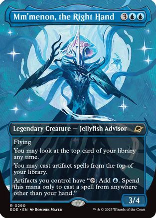 Mm'menon, the Right Hand (Borderless) (EOE-290) - Edge of Eternities Foil - Poke-Collect
