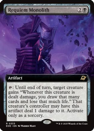 Requiem Monolith (Extended Art) (EOE-333) - Edge of Eternities Foil - Poke-Collect