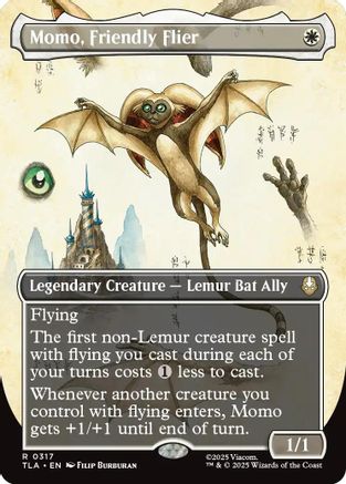 Momo, Friendly Flier (Borderless) (TLA-317) - Avatar: The Last Airbender - Poke-Collect