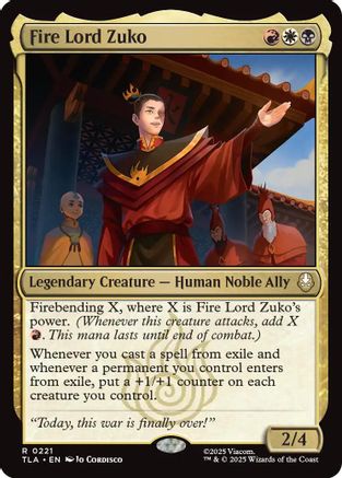 Fire Lord Zuko (TLA-221) - Avatar: The Last Airbender - Poke-Collect