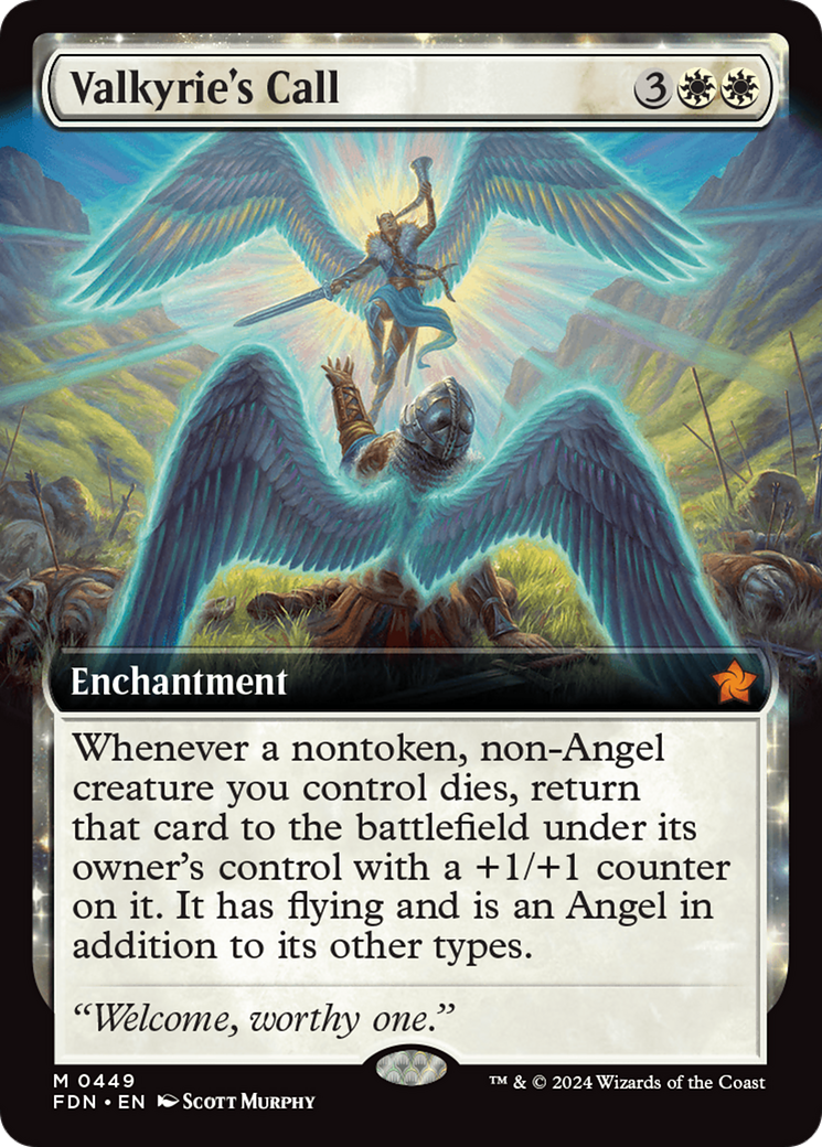 Valkyrie's Call (FDN-449) - Foundations: (Extended Art) Foil - Poke-Collect