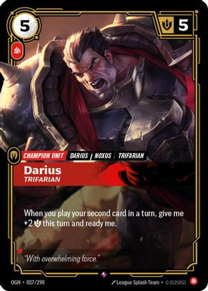 Darius - Trifarian (027/298) - Origins Foil - Poke-Collect