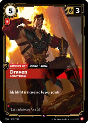Draven - Showboat (028/298) - Origins Foil - Poke-Collect
