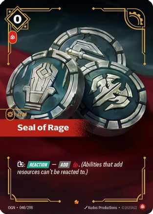 Seal of Rage (040/298) - Origins Foil - Poke-Collect