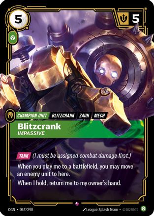 Blitzcrank - Impassive (067/298) - Origins Foil - Poke-Collect