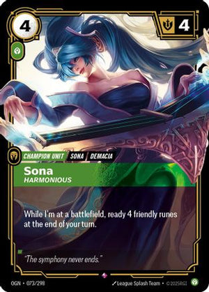 Sona - Harmonious (073/298) - Origins Foil - Poke-Collect