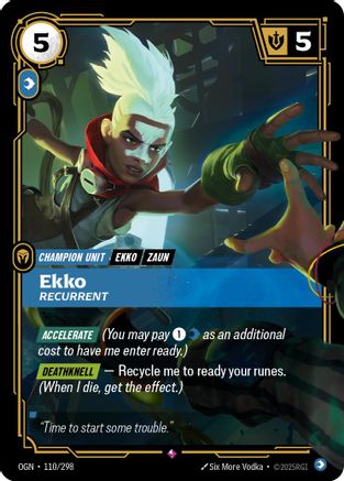 Ekko - Recurrent (110/298) - Origins Foil - Poke-Collect