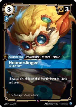 Heimerdinger - Inventor (111/298) - Origins Foil - Poke-Collect