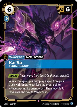 Kai'Sa - Evolutionary (112/298) - Origins Foil - Poke-Collect