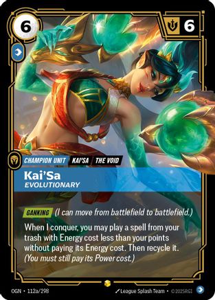 Kai'Sa - Evolutionary (Alternate Art) (112a/298) - Origins Foil - Poke-Collect