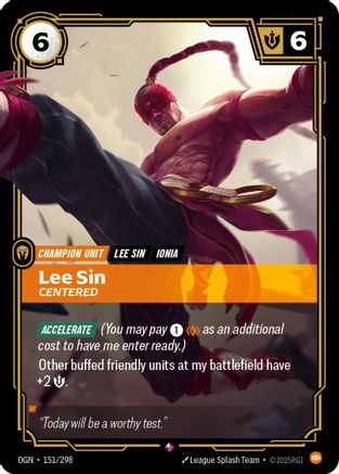 Lee Sin - Centered (151/298) - Origins Foil - Poke-Collect