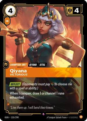 Qiyana - Victorious (155/298) - Origins Foil - Poke-Collect