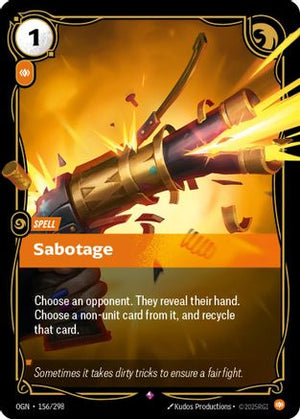 Sabotage (156/298) - Origins Foil - Poke-Collect