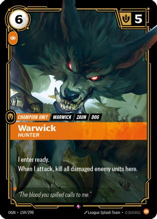 Warwick - Hunter (159/298) - Origins Foil - Poke-Collect