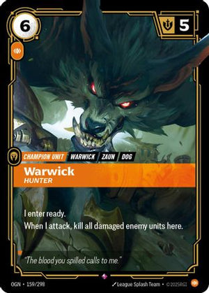 Warwick - Hunter (159/298) - Origins Foil - Poke-Collect