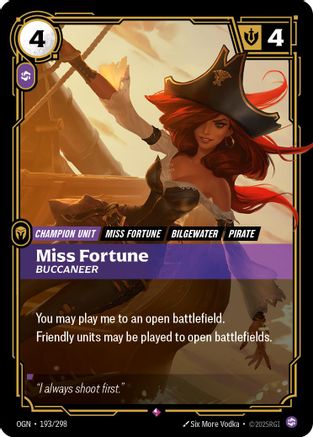 Miss Fortune - Buccaneer (193/298) - Origins Foil - Poke-Collect