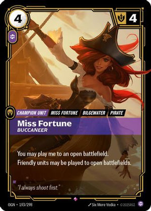 Miss Fortune - Buccaneer (193/298) - Origins Foil - Poke-Collect
