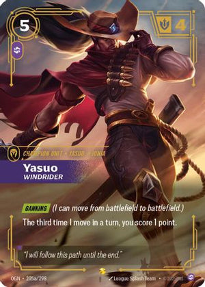 Yasuo - Windrider (Alternate Art) (205a/298) - Origins Foil - Poke-Collect